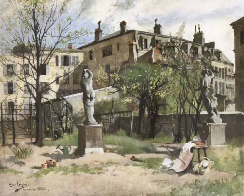 Carl Larsson Garden with Sculptures